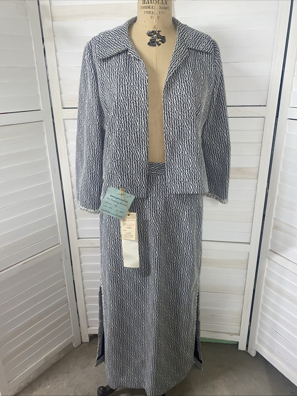 Handmade 80s 2 Piece Women’s Jacket Skirt Suit Pima County Fair Winner 1984 Med
